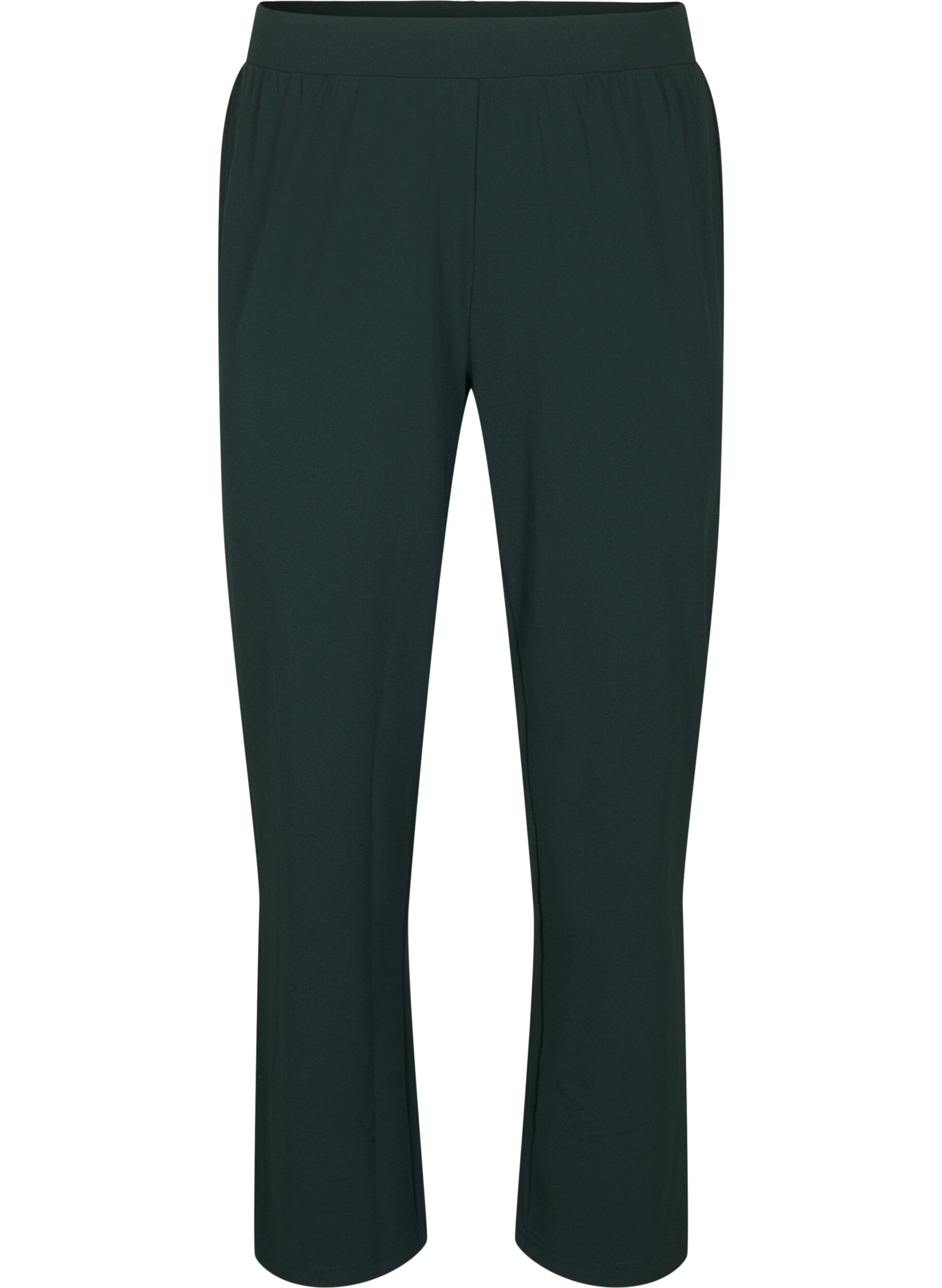 ZizziBukser med straight fit, Gr&oslash;n, Packshot image number 0