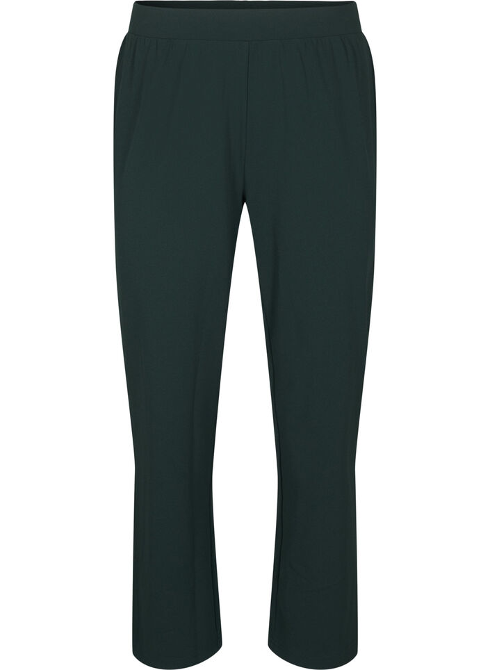 Bukser med straight fit, Gr&oslash;n, Packshot image number 0