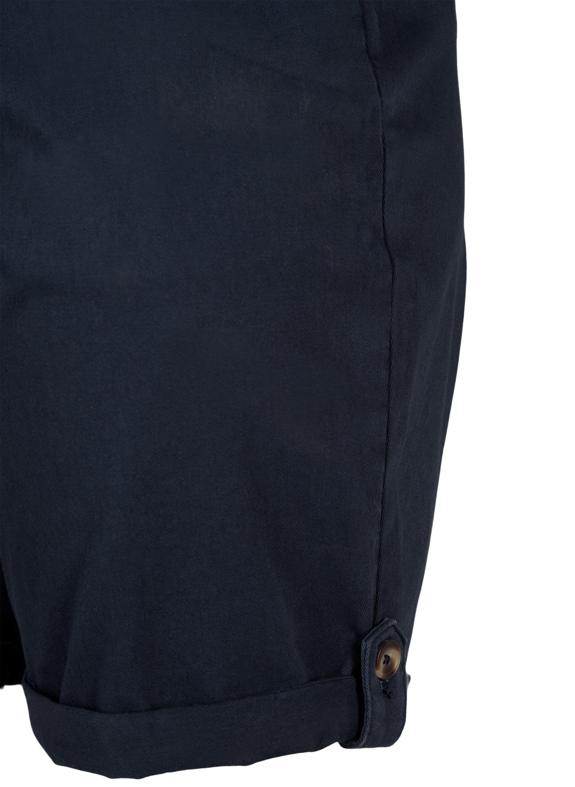 Zizzi Chino shorts med lommer, Navy Blazer, Packshot image number 3