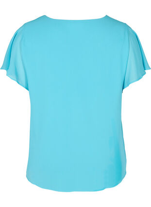 Bluse med korte ærmer, River Blue, Packshot image number 1