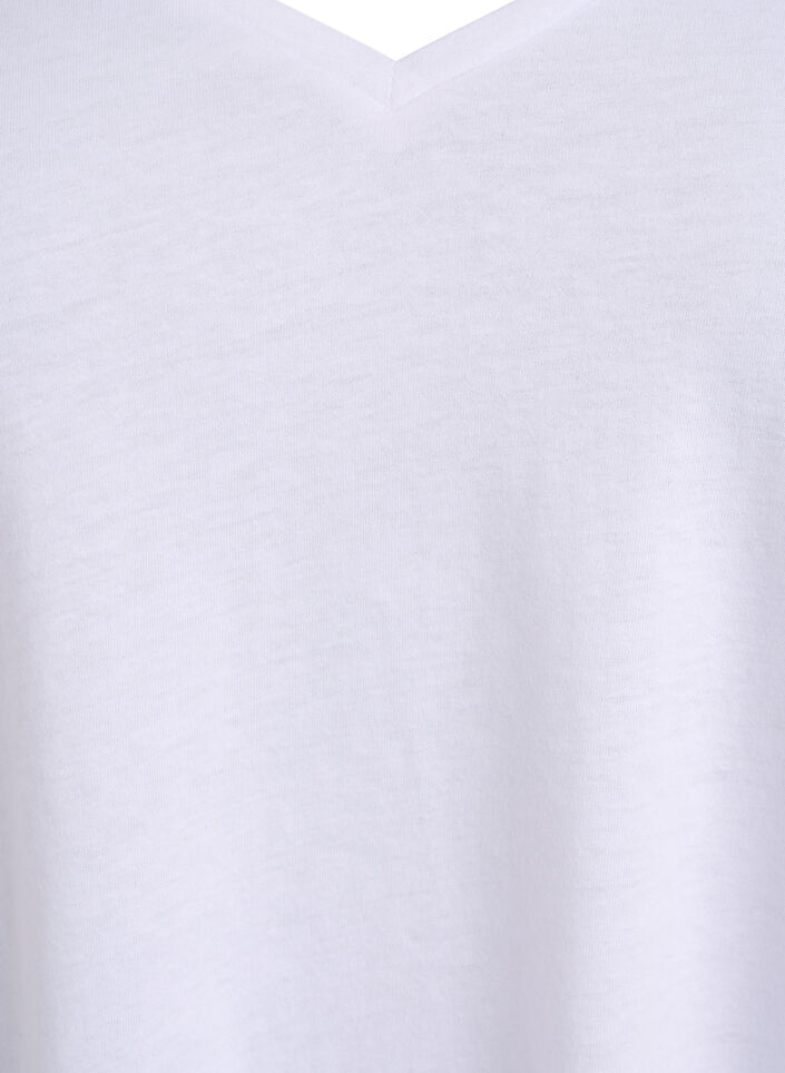 FLASH - 2-pak t-shirts med v-hals, Black/White, Packshot image number 3