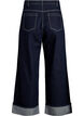 Wide fit jeans med brede opsm&oslash;g og kontraststikninger, Bl&aring;, Packshot image number 1