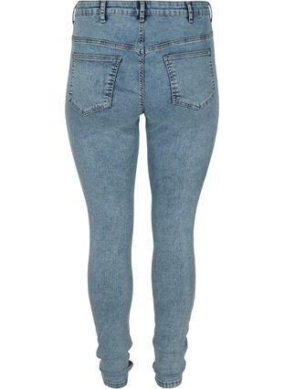 Højtaljede Amy jeans med stone wash, Stone Washed, Packshot image number 1
