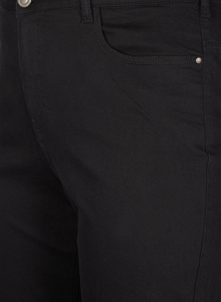 Højtaljede Gemma jeans med regular fit, Sort, Packshot image number 2