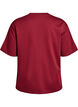 T-shirt med rhinsten og rund hals, M&oslash;rk Bordeaux, Packshot image number 1