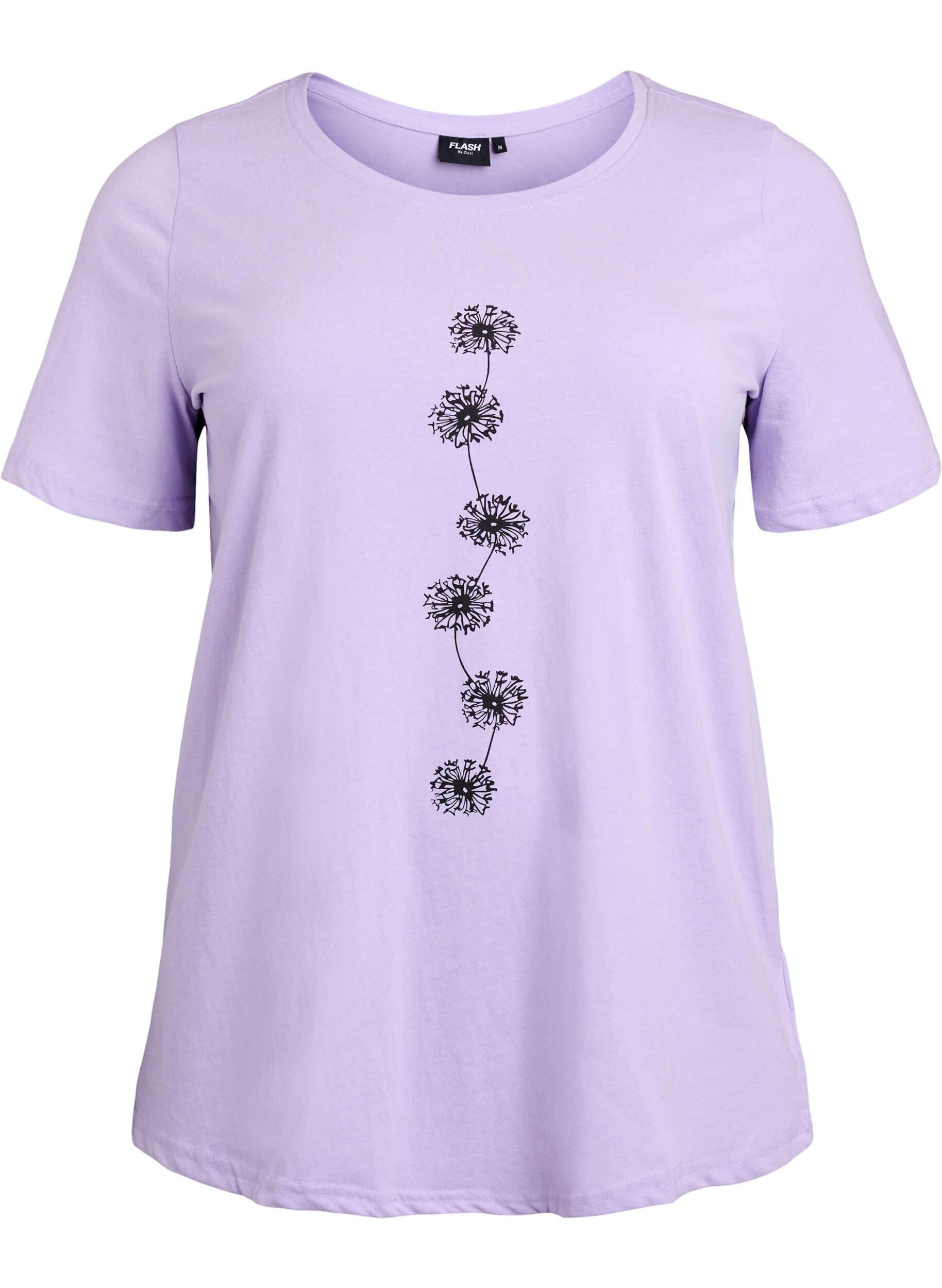 Zizzi FLASH - T-shirt med motiv, Lilla, Packshot image number 0