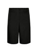 L&oslash;se bermudashorts med h&oslash;j talje, Sort, Packshot image number 0