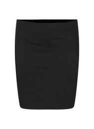 Tætsiddende nederdel i viskose med slids, Black