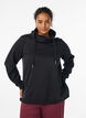 Sweatshirt med h&oslash;j krave og lommer, Sort, Model image number 0
