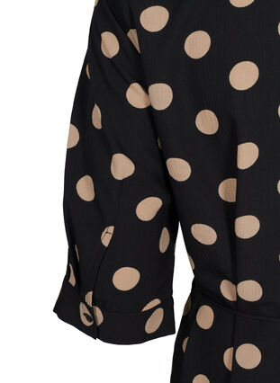 FLASH - Skjortekjole med print, Black Brown Dot, Packshot image number 3