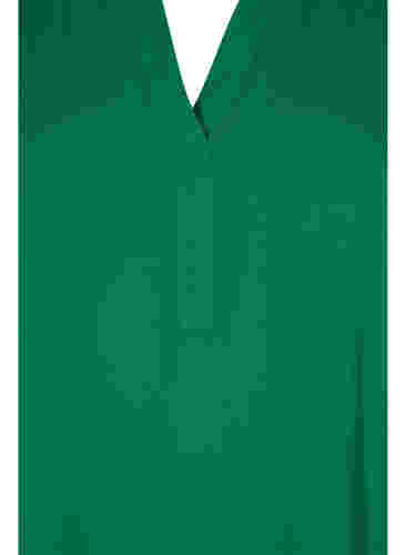 Bluse med 3/4 ærmer og v-hals, Jolly Green, Packshot image number 2