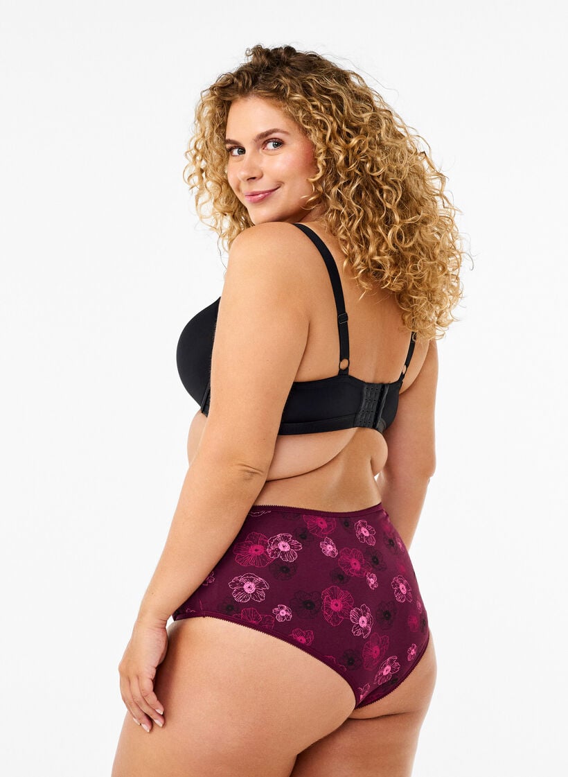 7-pak hipster trusse med regulær talje, Mørk Bordeaux, Model image number 1