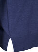 Langærmet strikbluse med slids, Blå, Packshot image number 3