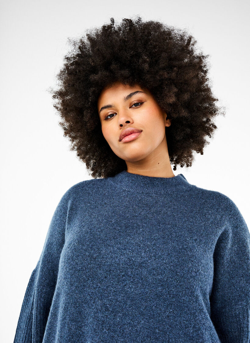 Lang strikbluse med lange ærmer, Bering Sea Mel., Image image number 0