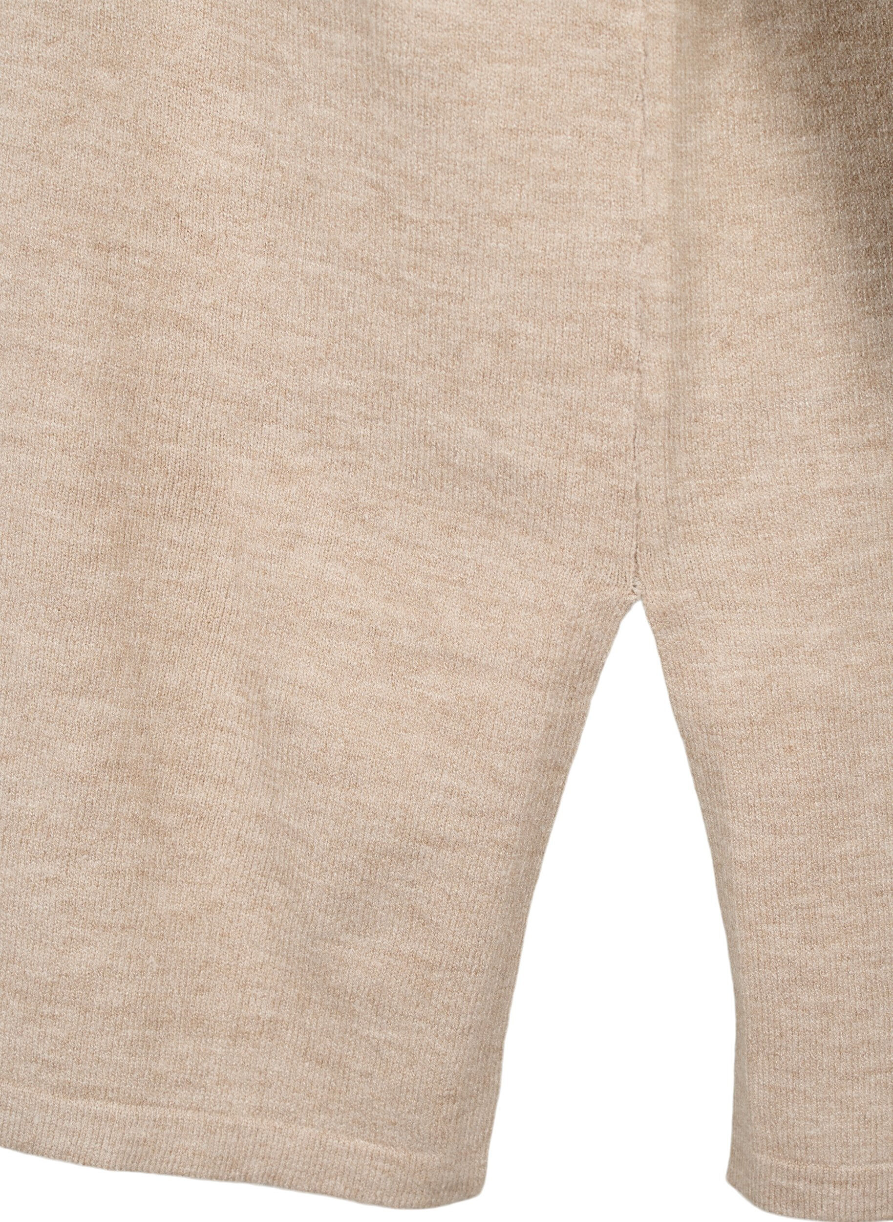 Zizzi Strikket cardigan med slids og rib, Simply Taupe Mel., Packshot image number 3