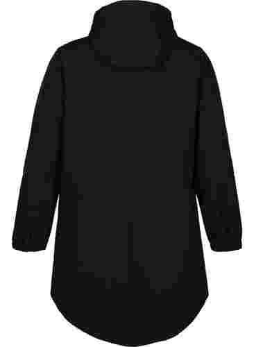 Softshell jakke med hætte, Black solid, Packshot image number 1