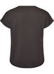 T-shirt med dekorativt frontprint, Gr&aring;, Packshot image number 1