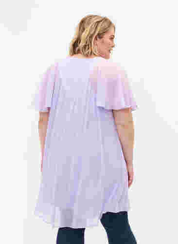 Løs kjole med korte ærmer, Purple Heather, Model image number 1