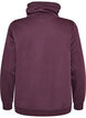 Sweatshirt med h&oslash;j krave og lommer, Lilla, Packshot image number 1