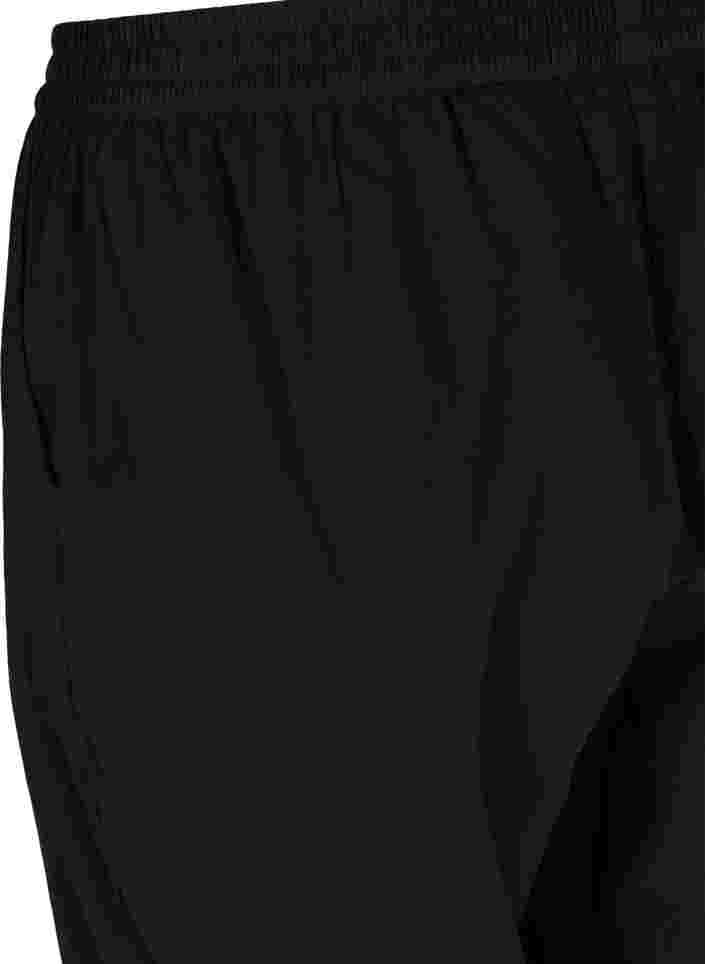 Cropped bukser i bomuld, Black, Packshot image number 3