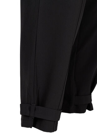 Cropped bukser med pressefold, Black, Packshot image number 3