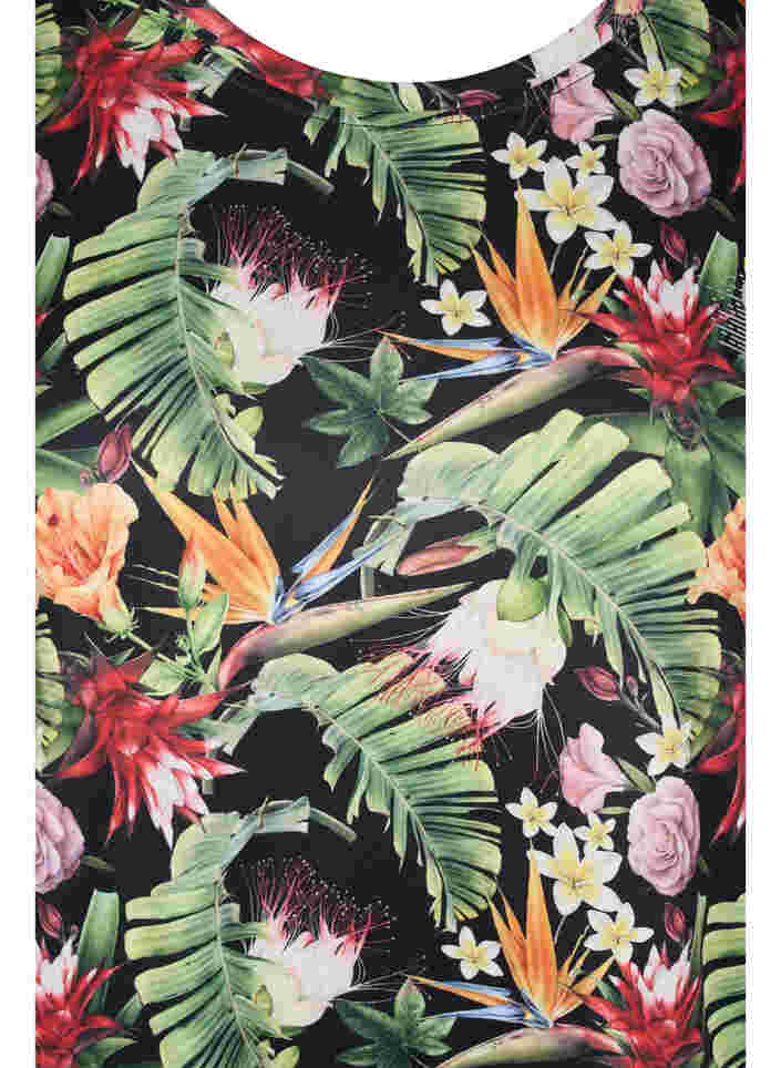 Kortærmet trænings t-shirt med print, Palm Flower AOP, Packshot image number 2