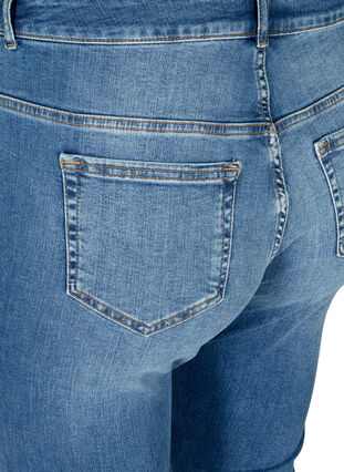 Ellen bootcut jeans med høj talje, Blue denim, Packshot image number 3