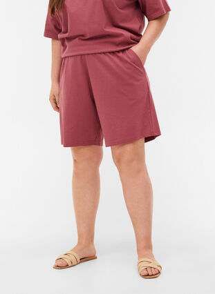 Løse bomulds shorts med lommer, Deco Rose, Model image number 2