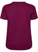 T-shirt i &oslash;kologisk bomuld med velourtekst, Lilla, Packshot image number 1
