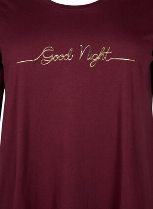 Kortærmet natkjole i økologisk bomuld , Zinfandel Good Night, Packshot image number 2