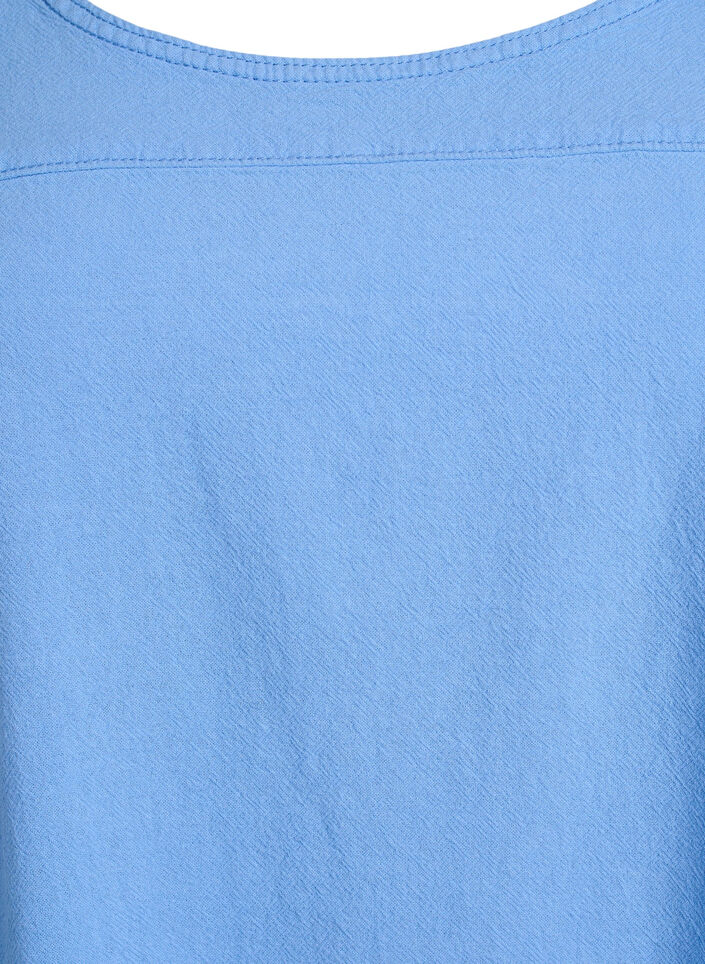 Kort&aelig;rmet kjole i bomuld, Bl&aring;, Packshot image number 2