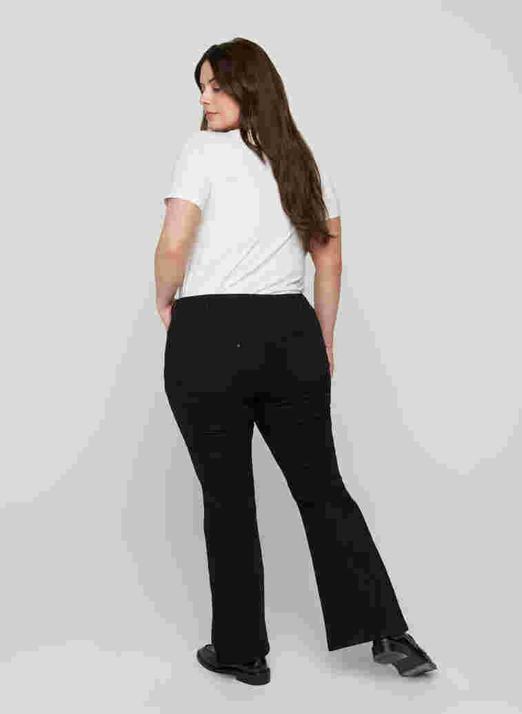 Ellen bootcut jeans med høj talje, Black, Model image number 1