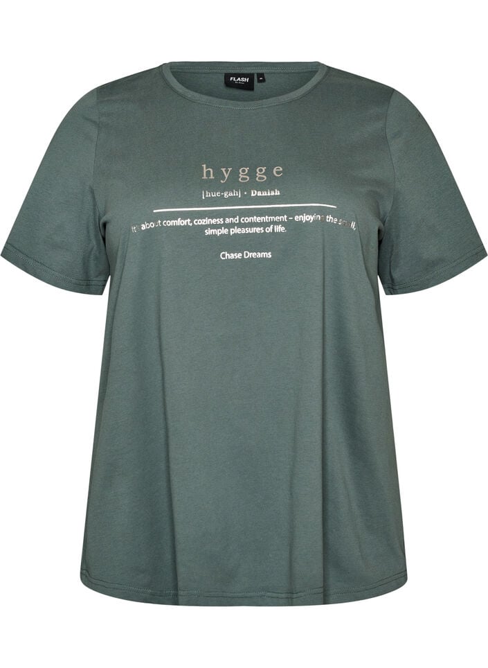 T-shirt med motiv, Gr&oslash;n, Packshot image number 0