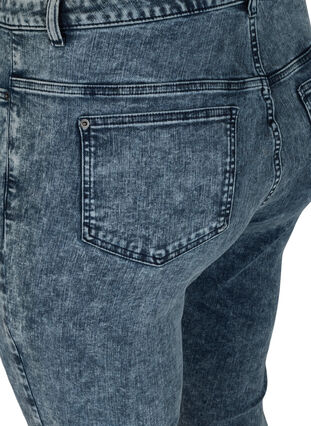 Cropped Bea jeans med ekstra høj talje, Blue Snow Wash, Packshot image number 3