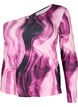 One-shoulder bluse med print, Raspberry Rose AOP, Packshot image number 0