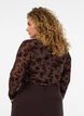 Meshbluse med blomsterm&oslash;nster, Brun, Model image number 2