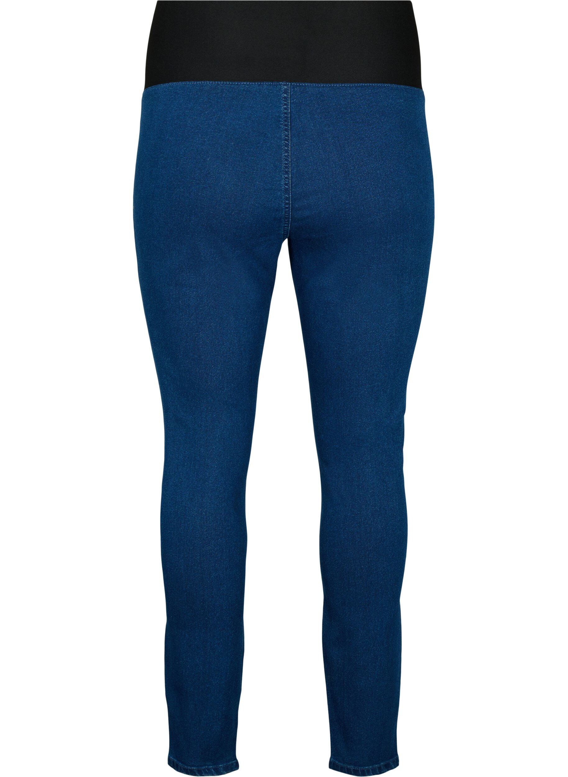 Zizzi FLASH - Jegging med bred elastikkant, Bl&aring;, Packshot image number 1
