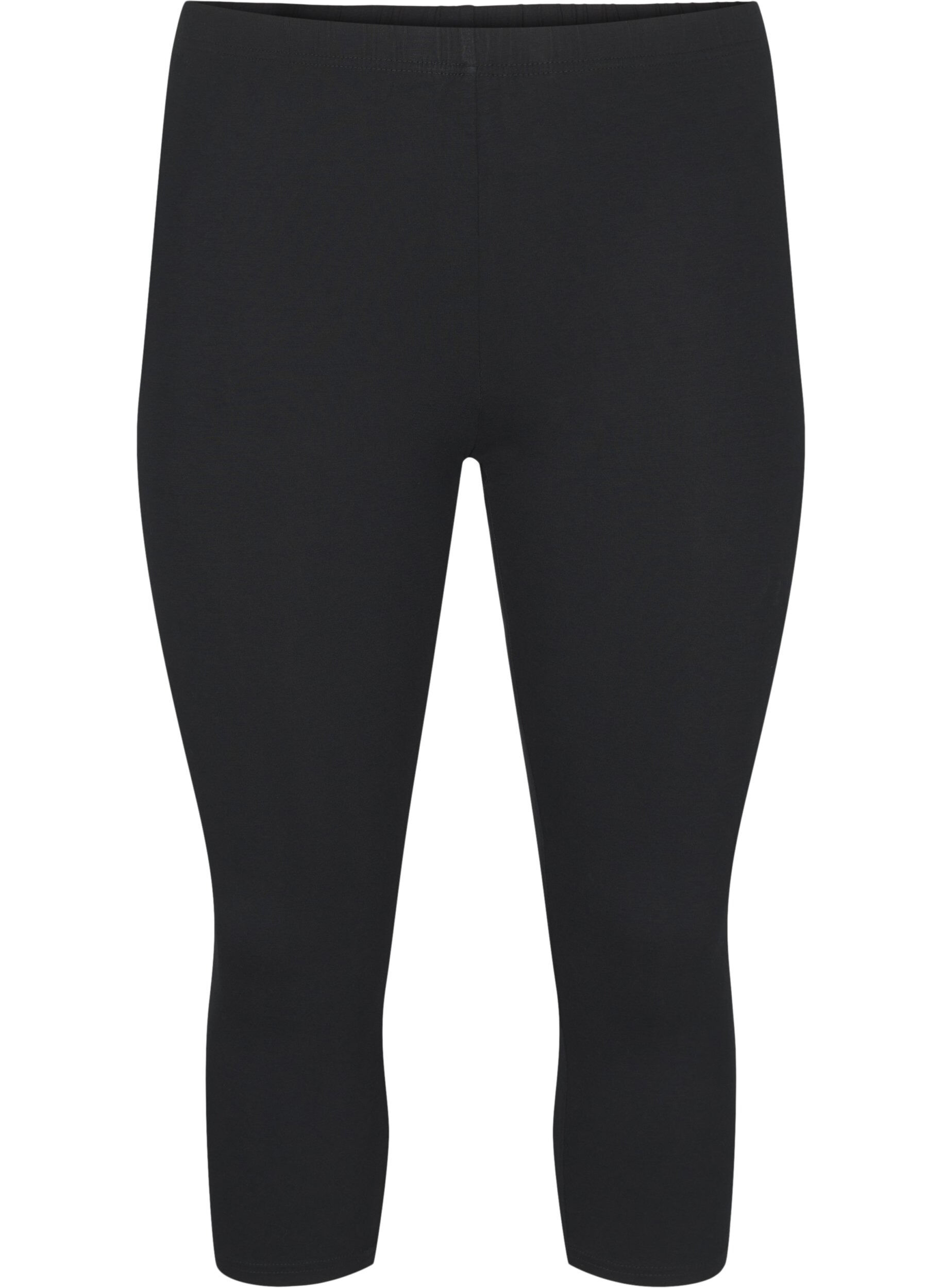 Zizzi Basis 3/4 leggings i viskose , Black, Packshot image number 0