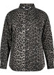 Denimskjorte i leopardprint med knapper, Grå, Packshot image number 0