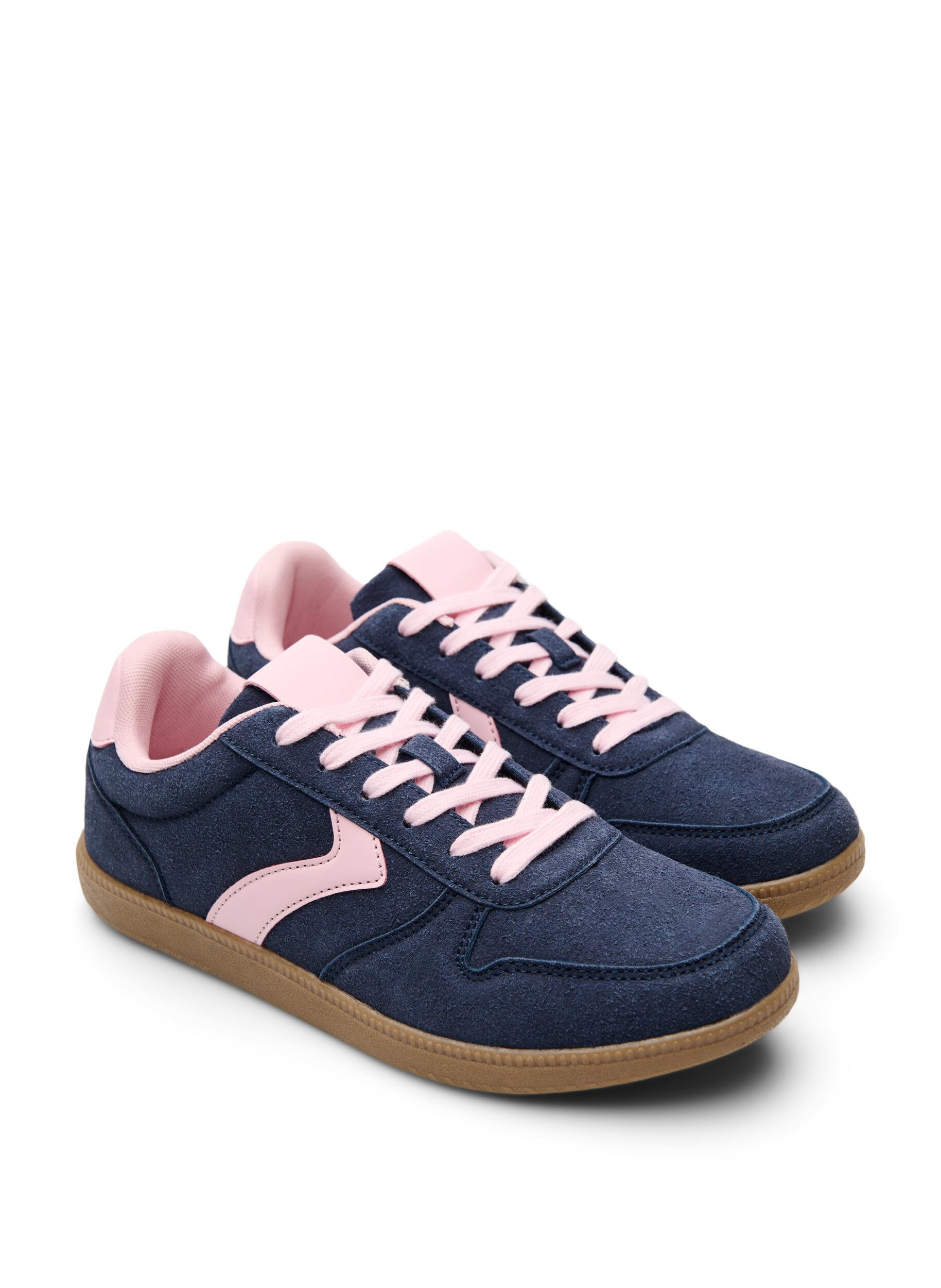 ZizziSneakers i imiteret ruskind, Bl&aring;, Packshot image number 1