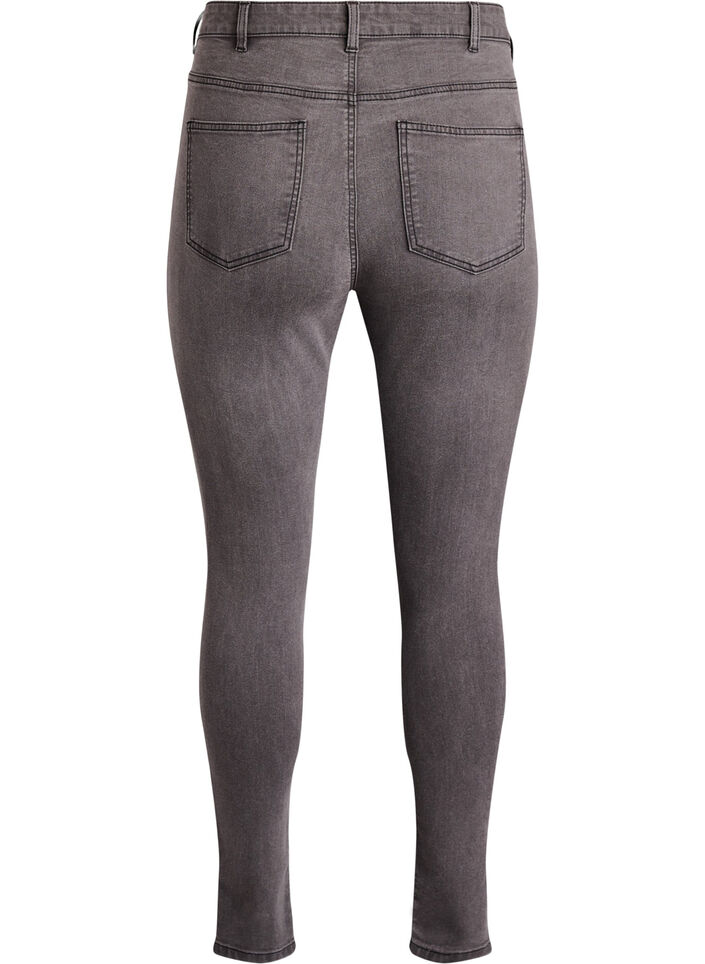 Amy jeans med h&oslash;j talje og super slim fit, Gr&aring;, Packshot image number 1