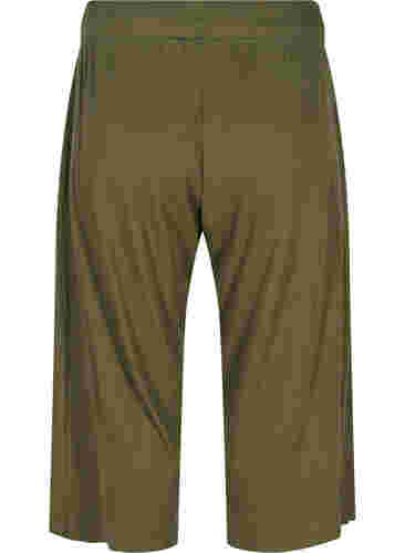 Løse culotte bukser i ribkvalitet, Ivy Green, Packshot image number 1