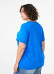 Basis t-shirt i bomuld med rund hals, Bl&aring;, Model image number 2