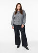 Ribstrikket cardigan med knapper, Gr&aring;, Model image number 1