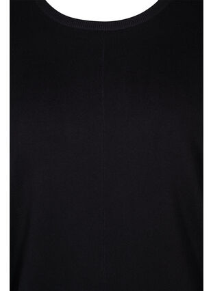 Strikket tunika i viskoseblanding, Black, Packshot image number 2