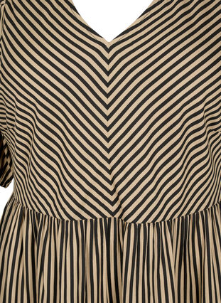 Viskosekjole med stribet print, Coriander/Bl. Stripe, Packshot image number 2