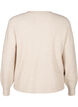 Ribstrikket cardigan med knapper, Beige, Packshot image number 1