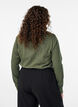 Lang&aelig;rmet t-shirt med V-hals og knapper, Gr&oslash;n, Model image number 2