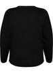 Finstrikket cardigan med dekorative knapper, Sort, Packshot image number 1