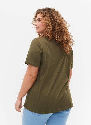 T-shirt med glimmer print i bomuld, Ivy G. Shimmer Face, Model image number 1